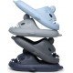 Men's and Women's Shark Slides Cloud Slippers Summer Novelty Open Toe Slide Sandals Anti-Slip Beach Pool Shower Shoes with Cushioned Thick Sole