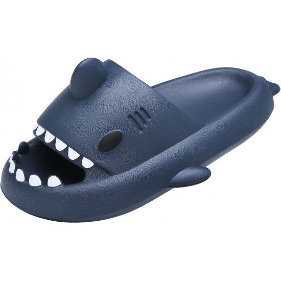 Men's and Women's Shark Slides Cloud Slippers Summer Novelty Open Toe Slide Sandals Anti-Slip Beach Pool Shower Shoes with Cushioned Thick Sole