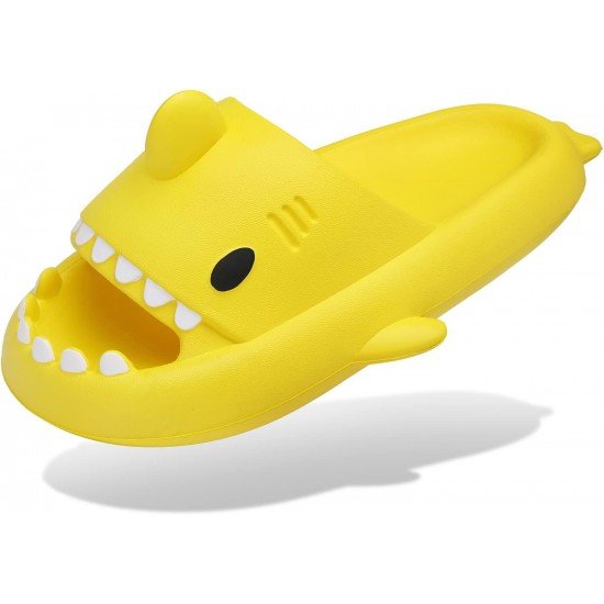 Men's and Women's Shark Slides Cloud Slippers Summer Novelty Open Toe Slide Sandals Anti-Slip Beach Pool Shower Shoes with Cushioned Thick Sole