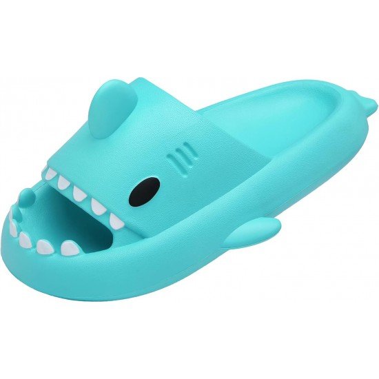 Men's and Women's Shark Slides Cloud Slippers Summer Novelty Open Toe Slide Sandals Anti-Slip Beach Pool Shower Shoes with Cushioned Thick Sole