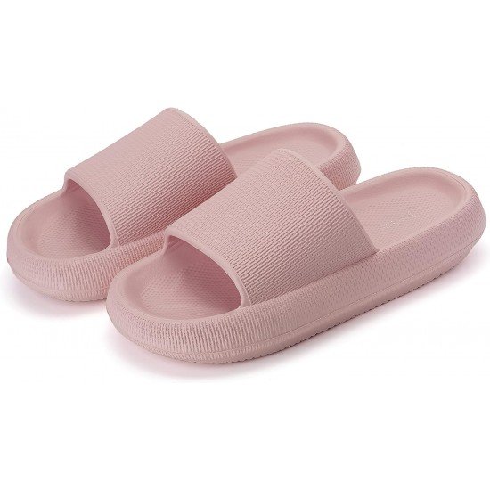 EVA Pillow Slippers for Women and Men Non Slip Quick Drying Shower Slides Bathroom Sandals 