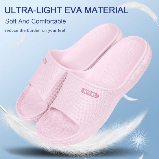 Soft Shower Shoes Slides for Women Men Lightweight Pillow Sandals Pool Bathroom Slippers