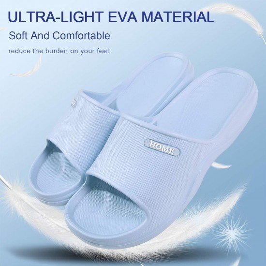 Soft Shower Shoes Slides for Women Men Lightweight Pillow Sandals Pool Bathroom Slippers