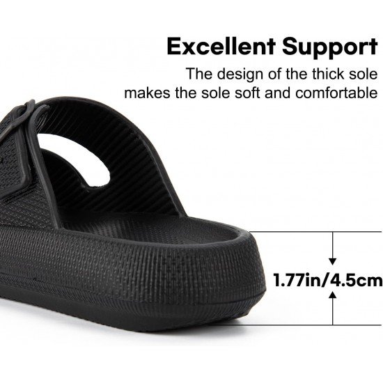 Factory Supply Ultralight EVA Women Men Double Buckle Adjustable EVA Slide Slippers Cloud Pillow Sandals