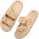 Factory Supply Ultralight EVA Women Men Double Buckle Adjustable EVA Slide Slippers Cloud Pillow Sandals