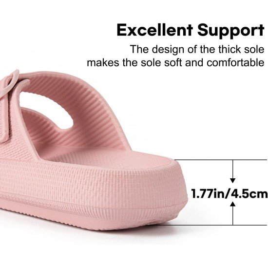 Factory Supply Ultralight EVA Women Men Double Buckle Adjustable EVA Slide Slippers Cloud Pillow Sandals