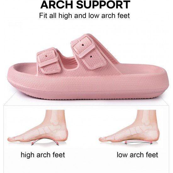 Factory Supply Ultralight EVA Women Men Double Buckle Adjustable EVA Slide Slippers Cloud Pillow Sandals