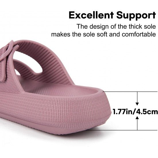 Factory Supply Ultralight EVA Women Men Double Buckle Adjustable EVA Slide Slippers Cloud Pillow Sandals