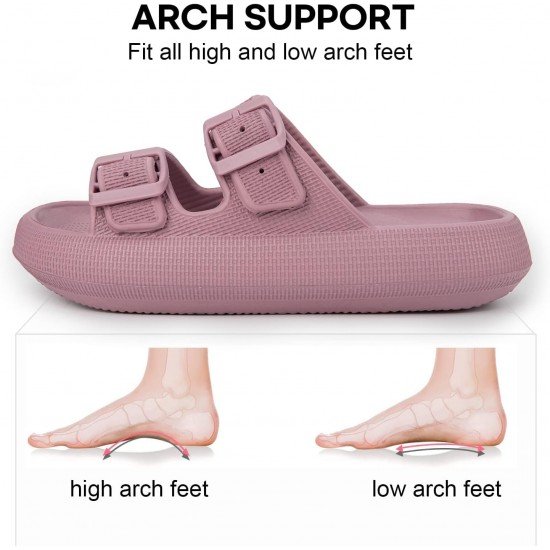 Factory Supply Ultralight EVA Women Men Double Buckle Adjustable EVA Slide Slippers Cloud Pillow Sandals