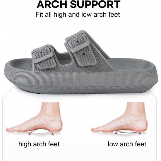 Factory Supply Ultralight EVA Women Men Double Buckle Adjustable EVA Slide Slippers Cloud Pillow Sandals