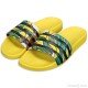 Men's slippers low MOQ rubber embossed pu slides sandals Anti-Slip PU Slides Custom slides fashion design Slipper