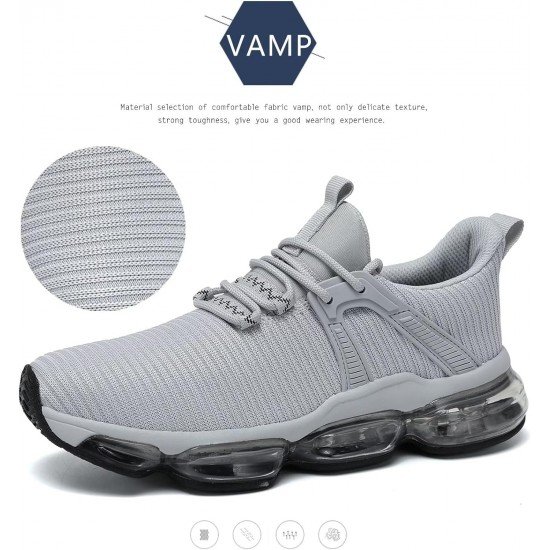 Mens Running Shoes Air Cushion Walking Basketball Sneakers Fashion Tennis Breathable Sport Gym Fitness Cross Trainers