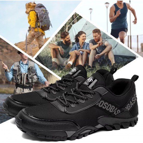 Mens Hiking Shoes Trail Running Shoes Stylish Slip Resistant Fitness Walking Jogging Sock Sneakers